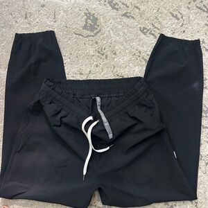 Vuori Black Joggers with Gray Drawstring
